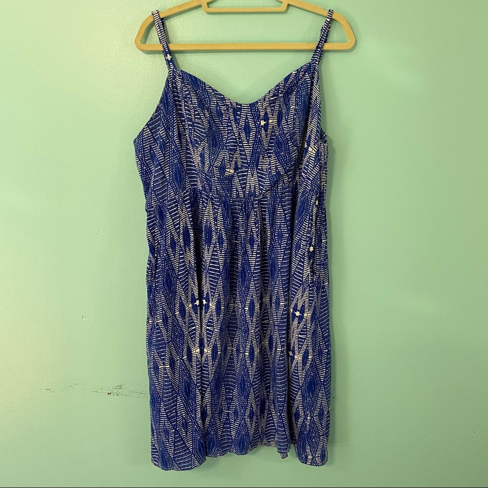 Torrid blue & white dress with pockets